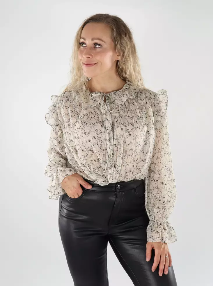 Vero Moda Damenbluse LS Shirt Hafer/Tally - Damen Langarmshirts - 139014 - 1