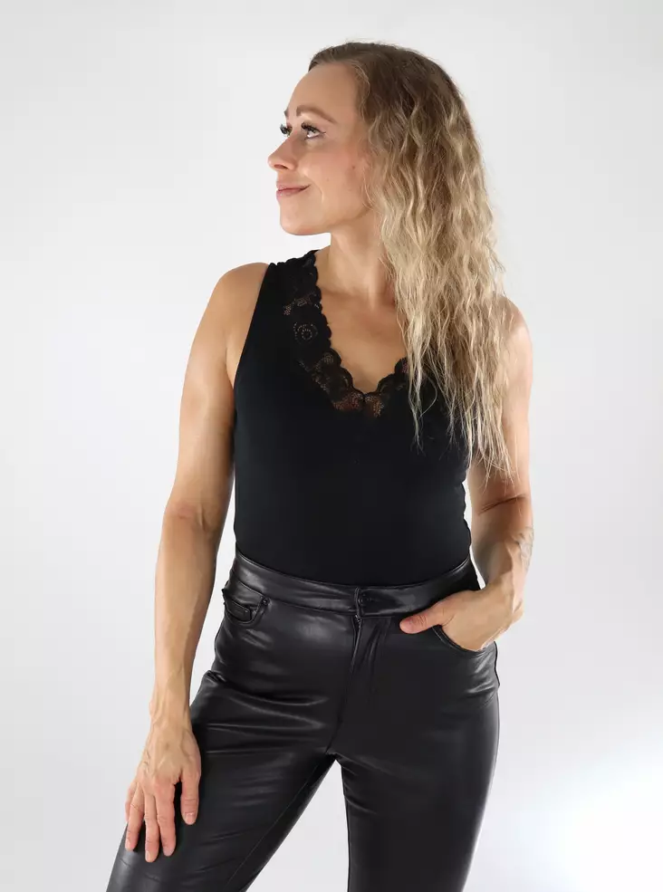 Vero Moda Damen Top V-Ausschnitt Schwarz - Damen Tops - 139044 - 1