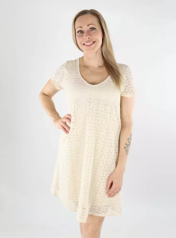 Vero Moda Spitzenkleid mit V-Ausschnitt in Birke - Kleider und Tuniken - 138564 - 1