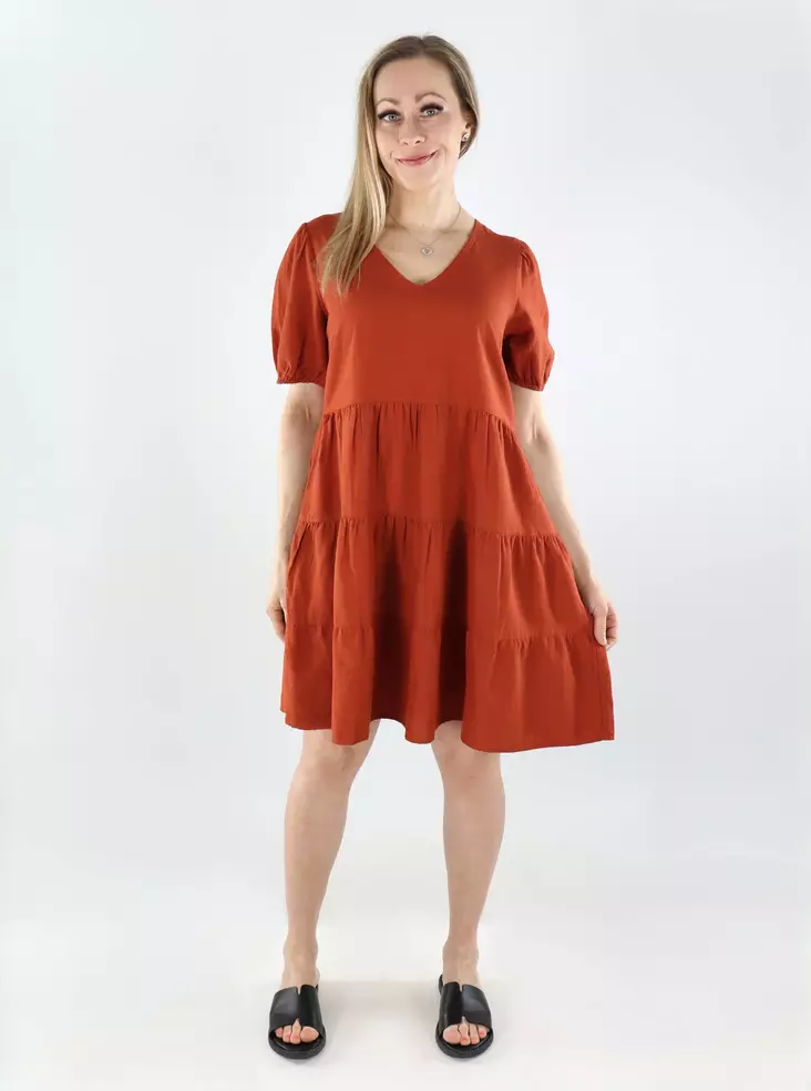 Vila Kurzkleid Neu verbranntes Ziegelrot - Kleider und Tuniken - 140534 - 1