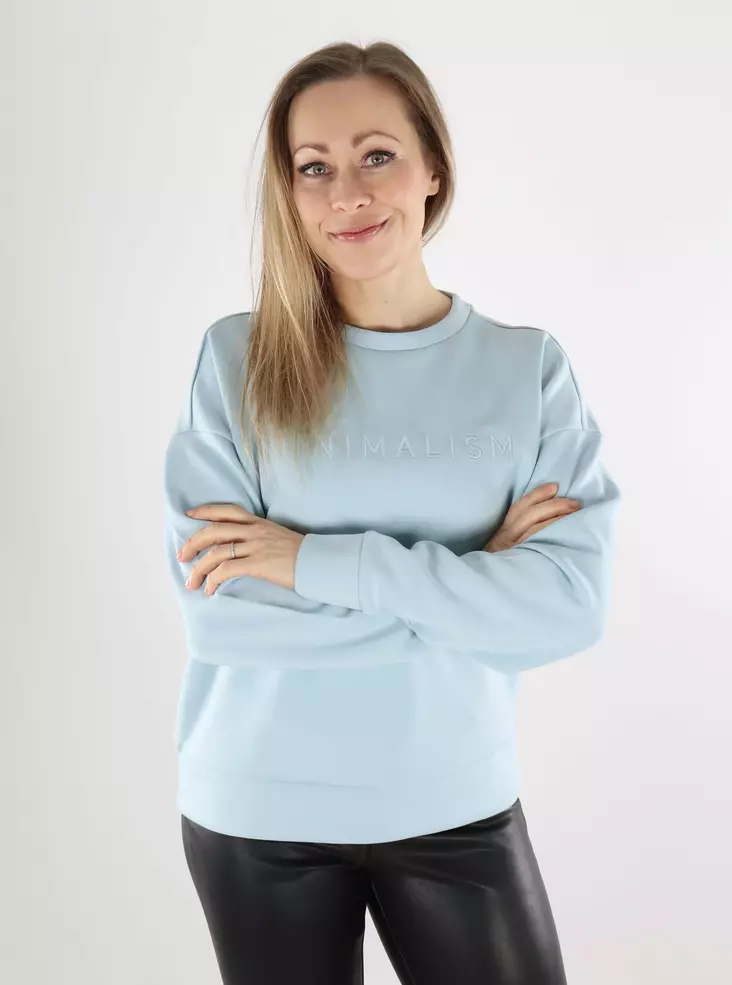 Vila Damen Sweatshirt VIREFLECT EMB Minimalism Winterhimmel - Damen Hoodies und Sweatshirts - 140034 - 1