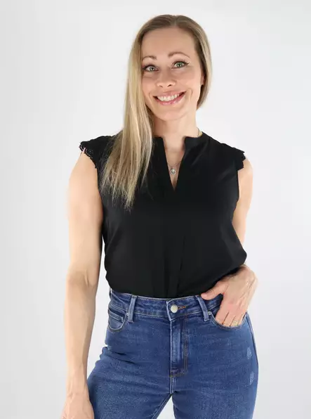 Only Damen Top SL Top schwarz - Damen Tops - 138585 - 1