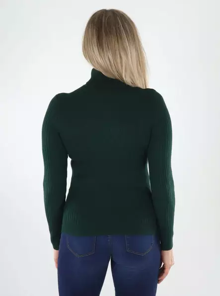 Only Pullover ONLKAROL L/S ROLLNECK Scarab - Damenpullover - 141795 - 2