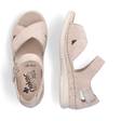 Rieker Damen Sandalen V7474-60 beige - Rieker Sandalen - 135885 - 3