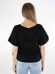 Pieces Damen T-Shirt Wende-Design Spitze Schwarz - Damen T-Shirts - 136105 - 2