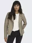 Only Damen Bikerjacke Ava Faux in wetterfestem Teak - Damenlederjacken und PU-Jacken - 136485 - 4