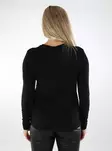 JDY Damen Jersey-Shirt Como Bamboo Schwarz - Damen Langarmshirts - 136855 - 2