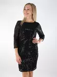 Vila Paillettenkleid Sparkling 3/4 Schwarz - Kleider und Tuniken - 136925 - 1
