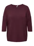 Only Carmakoma Shirt Lamour Cabernet - Damen Langarmshirts - 139025 - 5