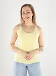 Only gerippter Tanktop in Doppelcreme - Damen Tops - 140885 - 1