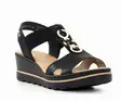 Rieker Damen Wedgesandalen 67498-00 schwarz - Rieker Sandalen - 137955 - 4
