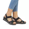 Rieker Damen Wedgesandalen 67498-00 schwarz - Rieker Sandalen - 137955 - 6