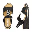Rieker Damen Wedgesandalen 67498-00 schwarz - Rieker Sandalen - 137955 - 3
