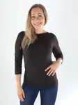 Vero Moda Shirt VMPANDA MODAL Schokoladentorte - Damen Langarmshirts - 141485 - 1