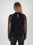 Vero Moda Damen Spitzenshirt Spitze Schwarz - Damen Langarmshirts - 139325 - 2