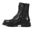 XD Damen echte Leder Kampfstiefel 21705 grün - Damen Stiefeletten - 139665 - 2