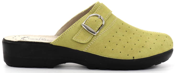 Goldene Fit-Mules 616 aus gelbem Wildleder - Damen Arbeitsschuhe - 127845 - 1