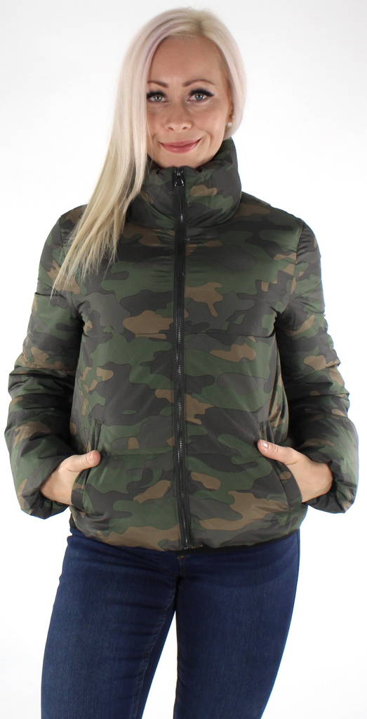 JDY Leichte gepolsterte Jacke kurz Camouflage - Damen Leichte steppjacken - 126765 - 1