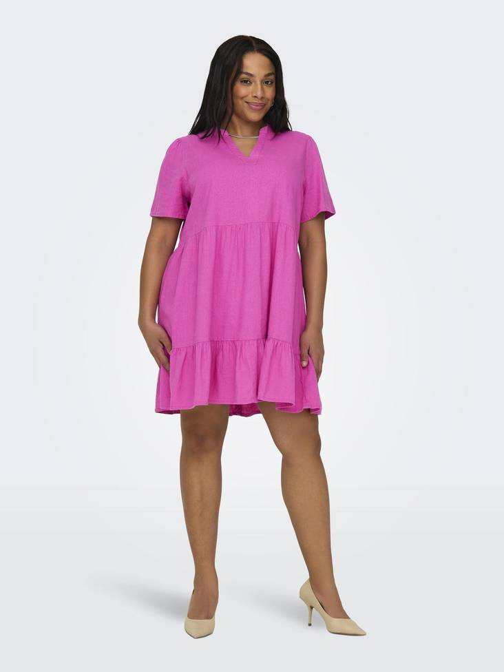 Only Carmakoma Plus Size Kleid Tiri-caro Himbeer-Rose - Kleider und Tuniken - 135915 - 1