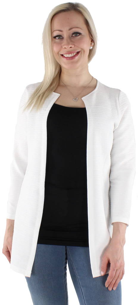 Only Damen offenes Modell Cardigan 7/8 lang, Weiß - Damenpullover - 126035 - 1