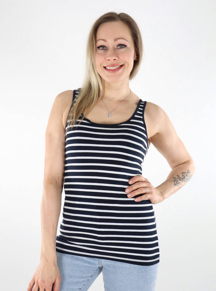 Vero Moda Damen gestreiftes Oberteil Maxi My Soft Nachthimmel/Weiß - Damen Tops - 136155 - 1