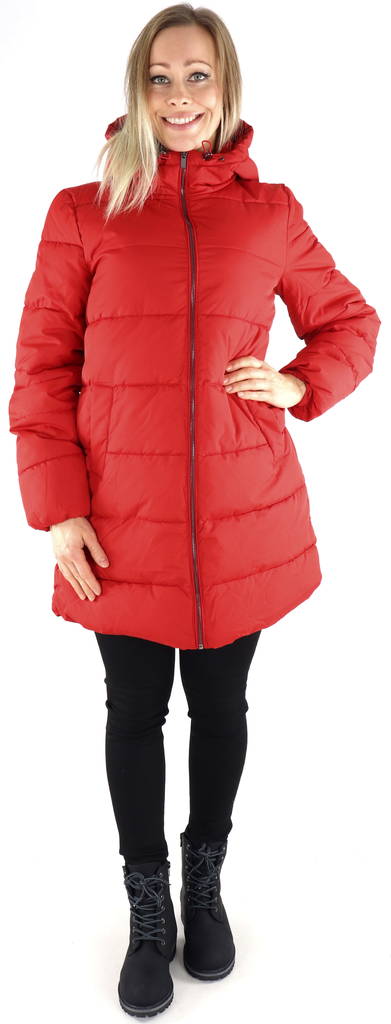Vila Mantel langer Puffer Pompeianrot - Damen Winterjacken - 132085 - 1