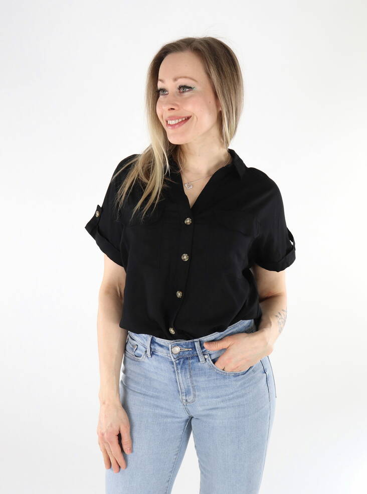 Vero Moda Damen T-Shirt Bumpy Shirt schwarz - Damen T-Shirts - 135955 - 1