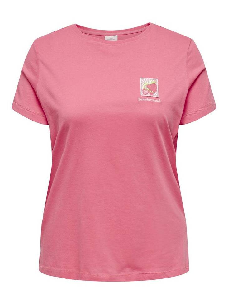 Only Carmakoma Damen Plus-Size T-Shirt Tropic Koralle - Damen T-Shirts - 136065 - 1