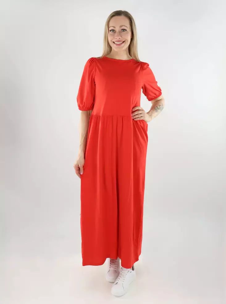 Vila Midi-Kleid VISUMMERA 2/4 Midi Mohnrot - Kleider und Tuniken - 138165 - 1