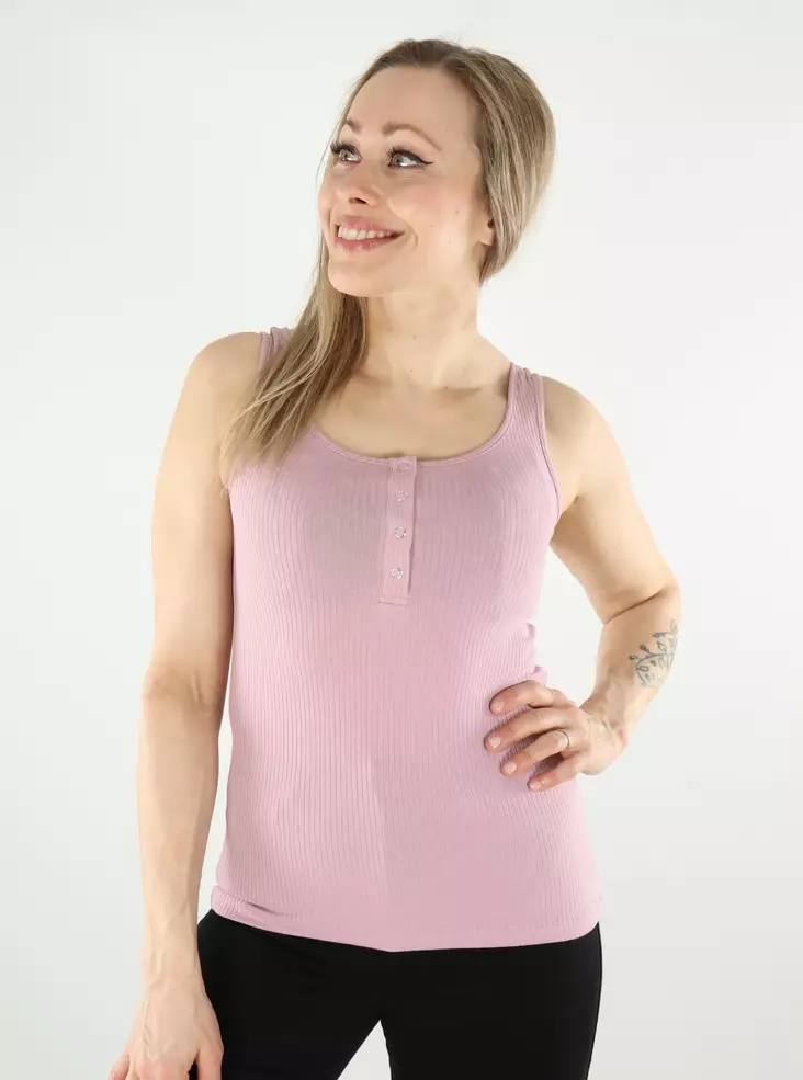 Pieces Damen Rippenshirt PCKITTE Tank Dämmerrosé - Damentops - 138235 - 1
