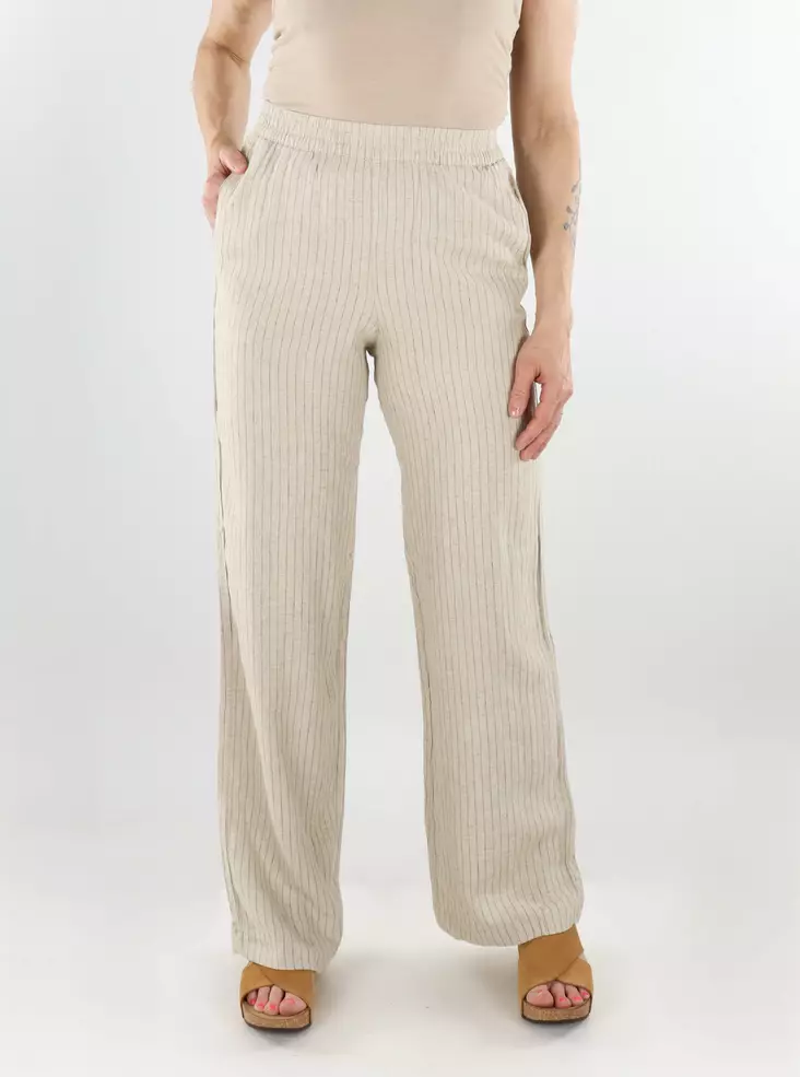 JJXX Leinenhose Sommer Feder grau/ Nadelstreifen - Damenhosen - 138365 - 1