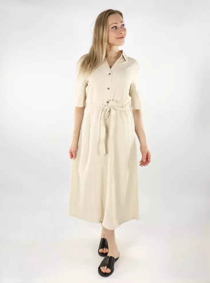 JDY Midi-Kleid Say 2/4 Midi Hemdkleid Hafer - Kleider und Tuniken - 138705 - 1