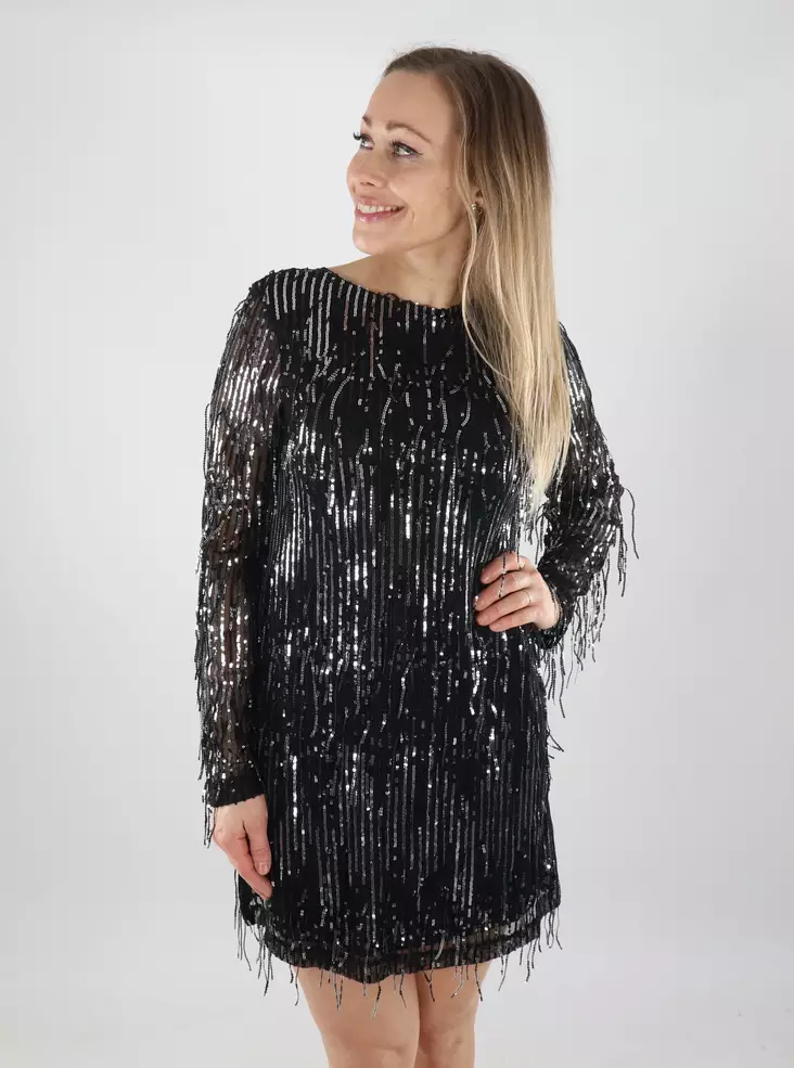 Only Pailletten Kleid ONLSPACY Pailletten schwarz/silber - Kleider und Tuniken - 139975 - 1