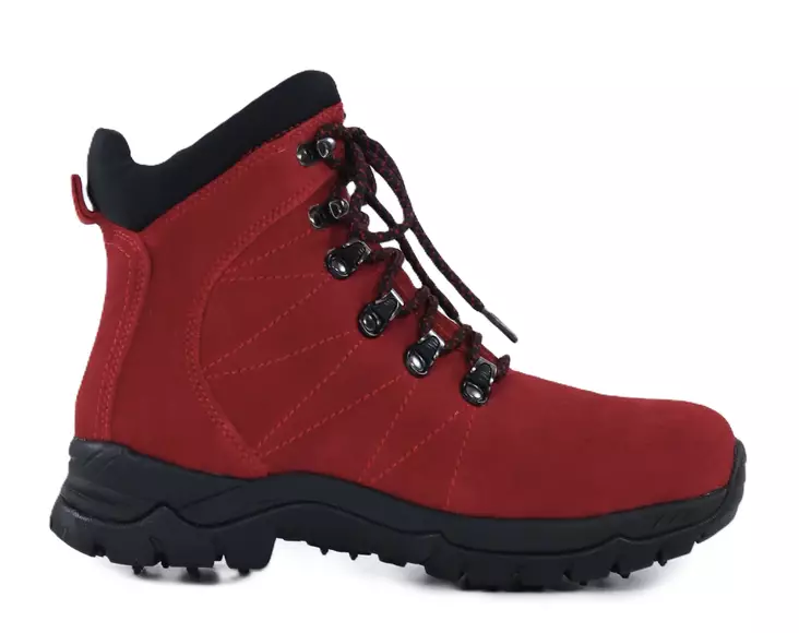 Eskimo Damen Wildleder Stiefeletten mit Nieten 03220901 rot - Damen Stiefeletten - 139735 - 1