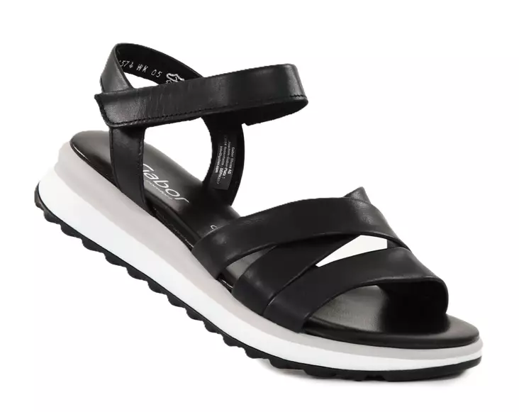 Gabor Echtleder Sandalen 6284457 Schwarz - Damen Sandalen - 138105 - 1