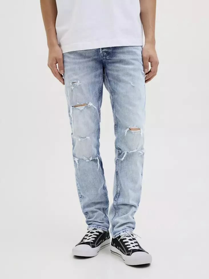 Jack&Jones Herren Ripped Jeans Original 152 Blau Denim - Herren Jeans - 138045 - 1