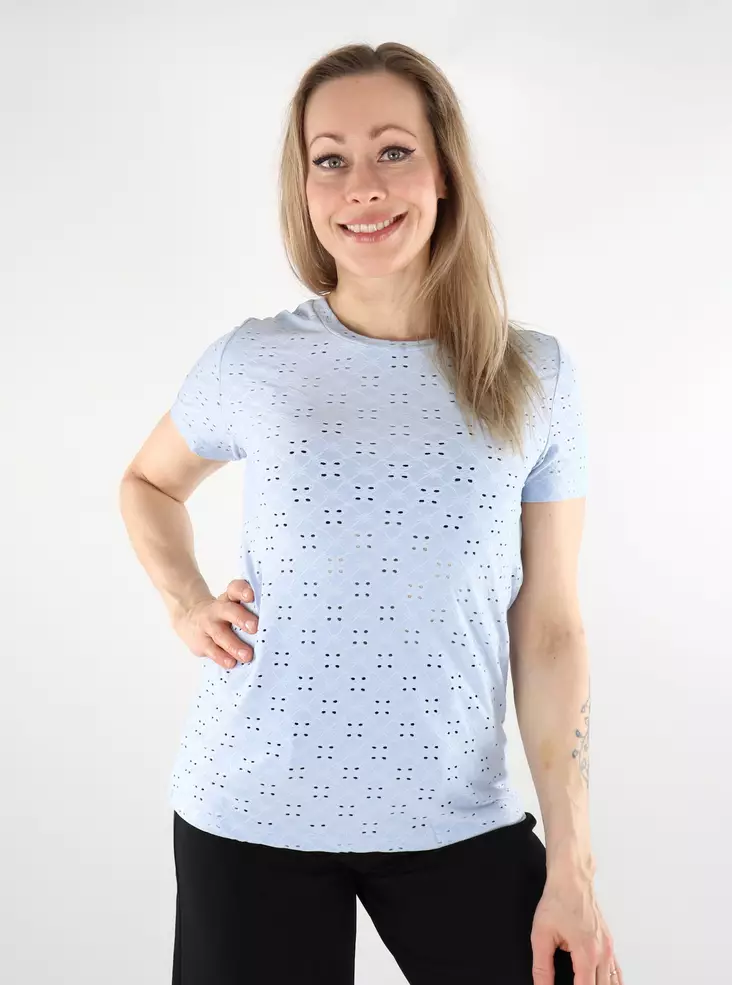 JDY Damen Stretch-T-Shirt Kentucky Blau - Damen T-Shirts - 138115 - 1