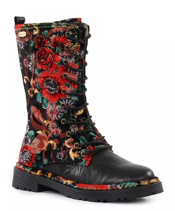 Laura Vita Damen Stiefeletten mit Schnürdesign Incaso 18 Charbon