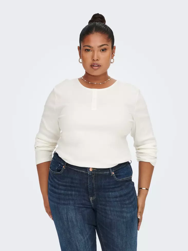 Only Carmakoma Hemd mit Knopf - Damen Langarmshirts - 131435 - 2