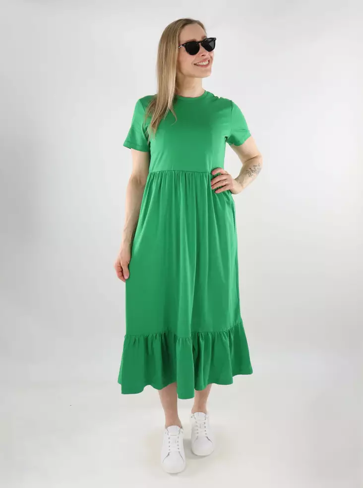 Kleid aus 100% Bio-Baumwolle ONLMAY Peplum grün Biene - Kleider und Tuniken - 138205 - 1