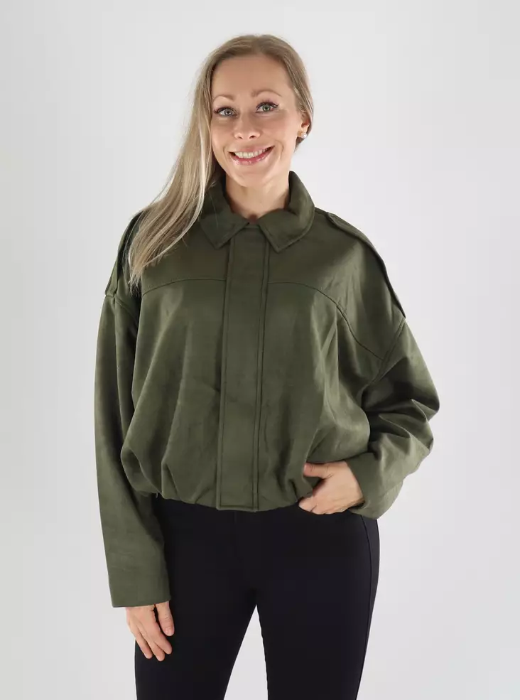 Only Jacke ONLMOON-STINA FAUX SUEDE BOMBER Traubenblatt - Damenlederjacken und PU-Jacken - 141675 - 1