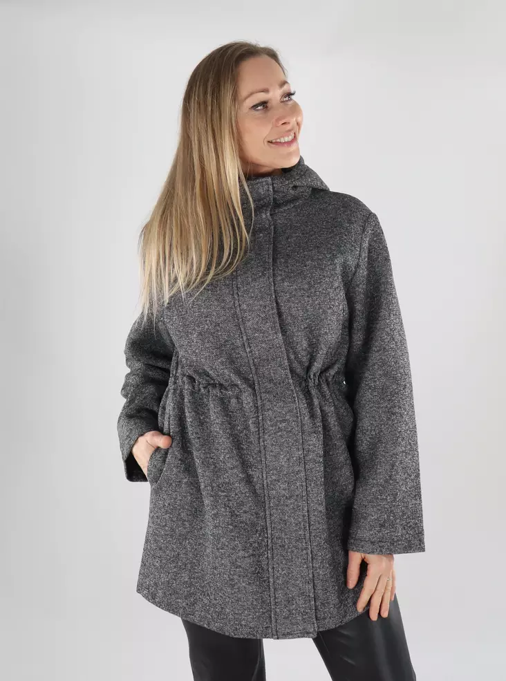 Only Mantel Sedona Kapuze dunkelgrau - Leichte Damenjacken - 139715 - 1