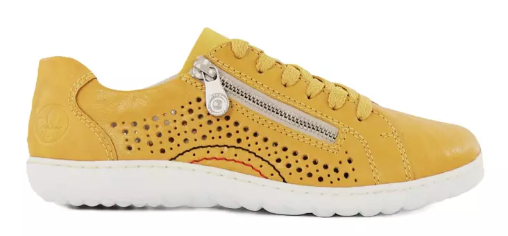 Rieker Damen Echtleder Barfußschuhe 52824-68 Gelb - Barfußschuhe - 138155 - 1