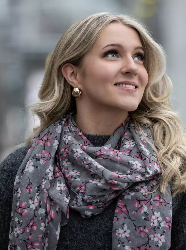 Veniz floral scarf 62671 grau - Damen Schals - 138325 - 1