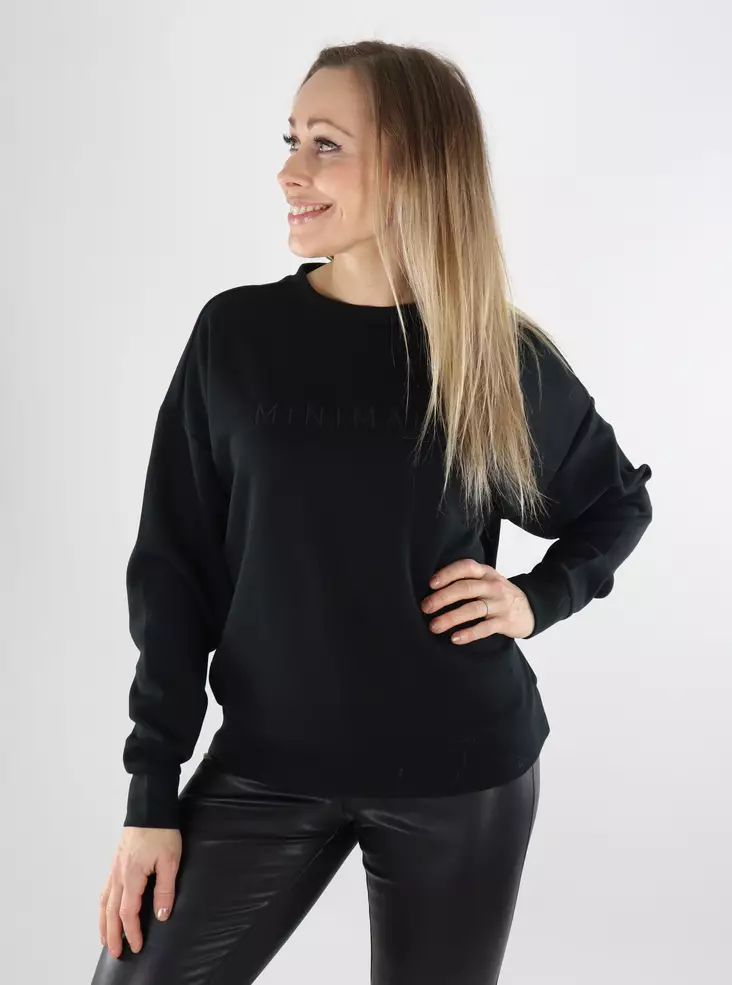 Vila Damen Sweatshirt VIREFLECT EMB Minimalismus schwarze Schönheit - Damen Hoodies und Sweatshirts - 140035 - 1