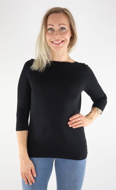 Vero Moda Shirt Panda modal, schwarz - Damen Langarmshirts - 131356 - 1