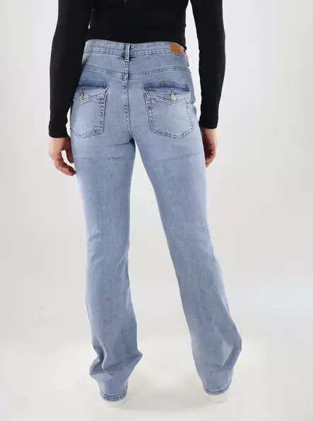 Vero Moda weiter Schnitt Jeans VMFLASH MR Pocket Hellblau - Damen Jeans - 139196 - 2