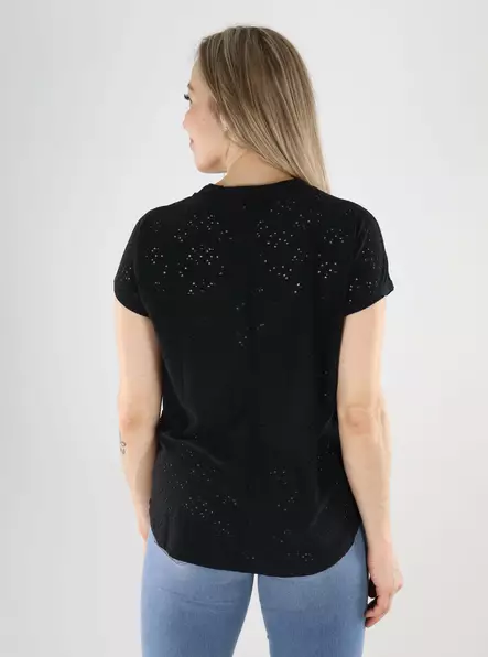 Only Damen T-Shirt Life Schwarz - Damen T-Shirts - 140196 - 2