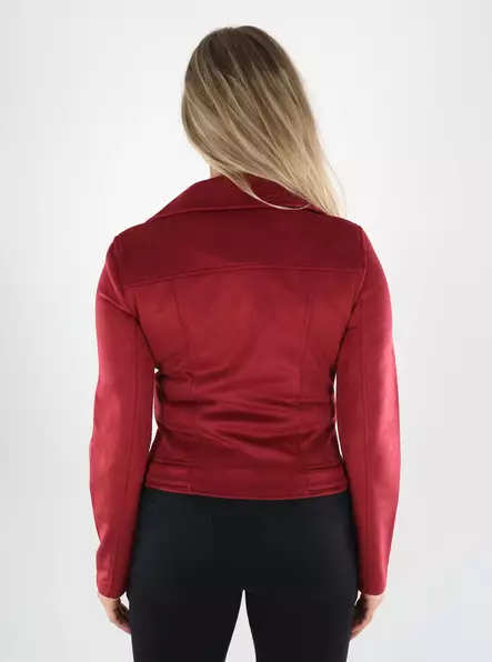 Vero Moda Jacke KURZE IMITATION-SUEDÉ rot - Leichte Damenjacken - 141386 - 2