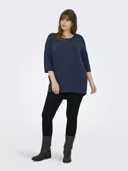 Only Carmakoma Shirt Lamour Indienblau - Damen Langarmshirts - 139026 - 2